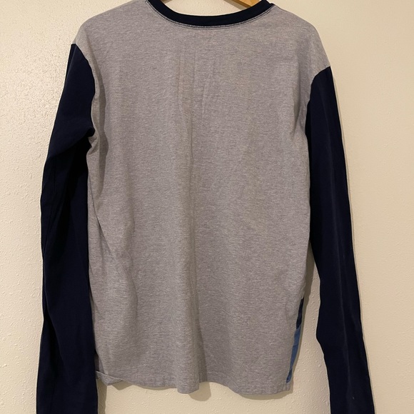Mickey Mouse #28 Long sleeve gray/blue T-shirt, Disney Store ~ LARGE pre-owned. - Picture 3 of 10